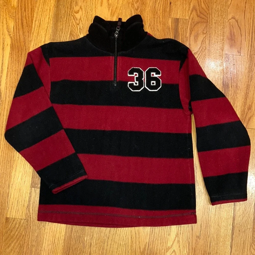 Striped Fleece Pullover